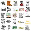 50 Fun English Phrase Stickers Pp Material Waterproof Non-Repeating Decorative Stickers