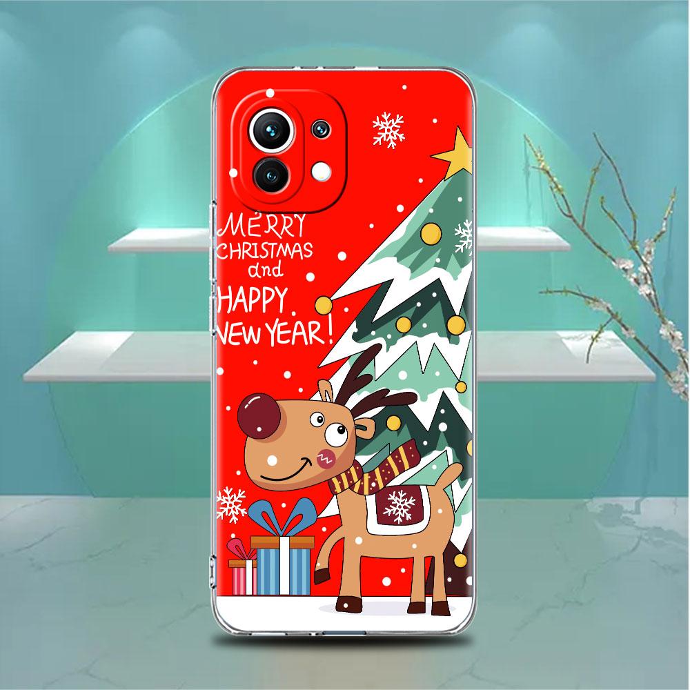 Schneemann Weihnachten Niedliche Klare Hülle Für Xiaomi Mi Poco X3 NFC M3 Pro F3 F1 11 Lite 12 Note 10 11T 9T Transparente Telefonabdeckung