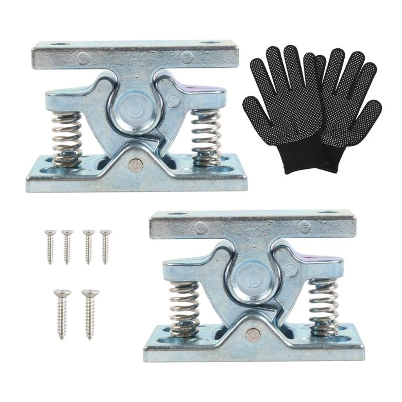 

2 set Corrosion Resistant Door Catches Spring Mechanism for Secure Closures Preventing Wall Damage In Various Environment