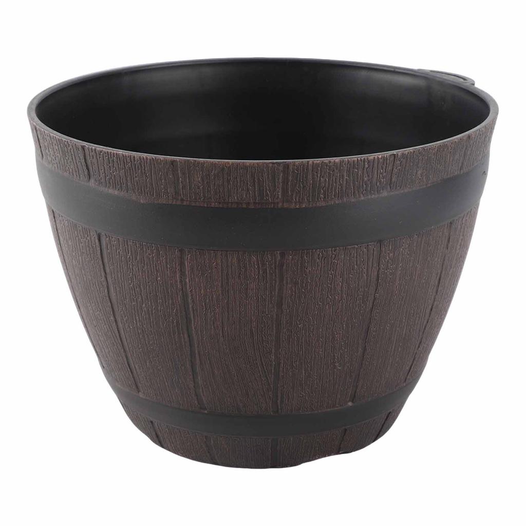 Imitation Wooden Plant Pot PP Resin Flower Pot Imitated Wood Planting Planter