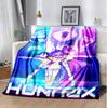 Kpop Hunter Flannel Blanket Soft Warm All-Season Throw, Design for Camping, Car Travel, Hiking Sofa, Bed, Office Perfect Gift for Parties
