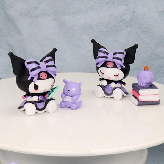 1/6 Pcs Mini Anime Doll Figure Collectible Kawaii Anime Characters Statue Small Desktop Figurine for Girls Boys