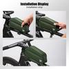 1PC Bicycle Magnetic Lid Top Tube Bag With Bolts Mounted & Straps MTB Road Bike Waterproof Front Frame Structured Bag
