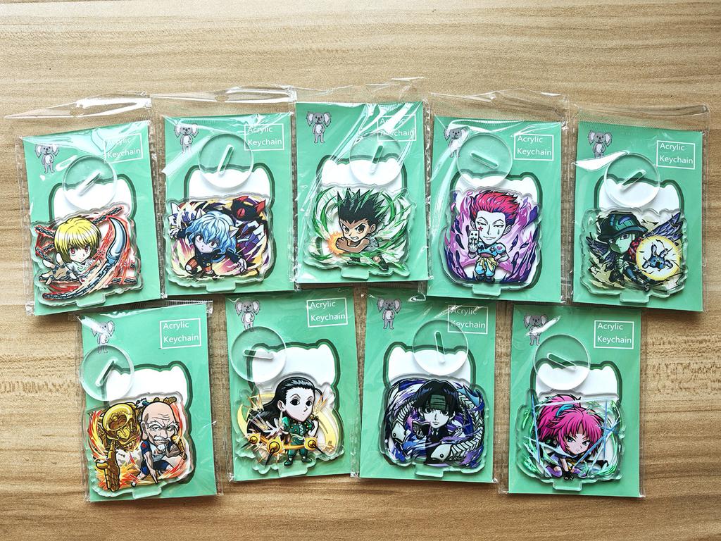 Anime Hunter X Hunter GON·FREECSS Mini Acrylic Figures Cute Cartoon Flat Models Desk Standing Decoration Plates Collectibles