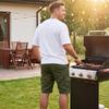 Mens Casual Cargo Shorts with Drawstring Waist Relaxed Fit Lightweight Fabric Multiple Pockets Knee Length Design