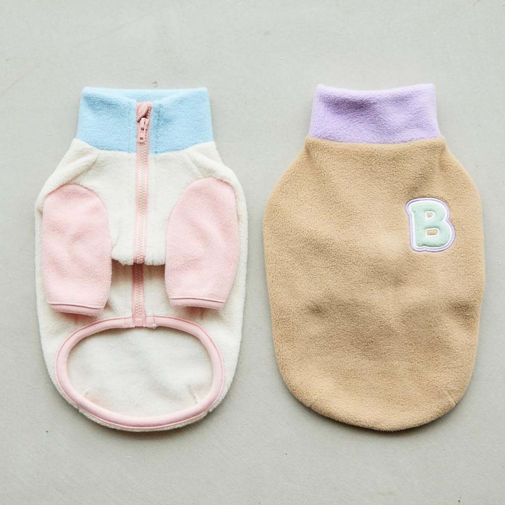 Winter Pet Fleece Vest Contrast Color Sleeveless Sweater Small Dog Cat Apparel Thermal Warm Coat Two Legs Outfit Soft Warmth Puppy Kitten Clothing