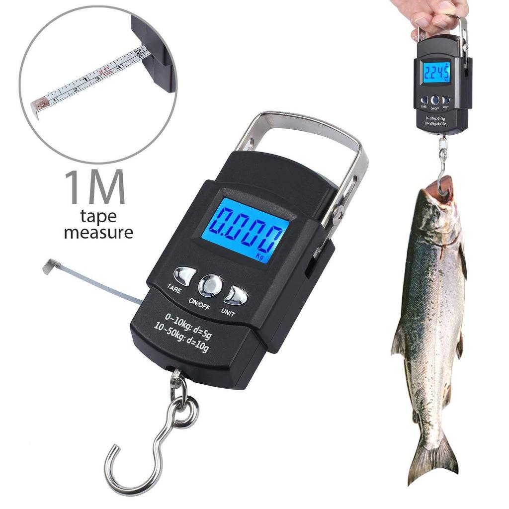 Digital Scales Luggage Scale Load 50kg-10g LCD Mini Protable Pocket Fishing Scale Electronic Hanging Travel Pocket Scale Luggage Scales Weights Tool