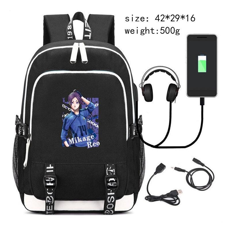 New Animation Peripheral Printing Backpack USB Interface Multi-functional Leisure Travel Bag