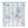 2Pcs Fresh Dandelion Pattern Blackout Curtains Home Bedroom Living Room Darkening Heat-insulating and Noise-reducing Curtain