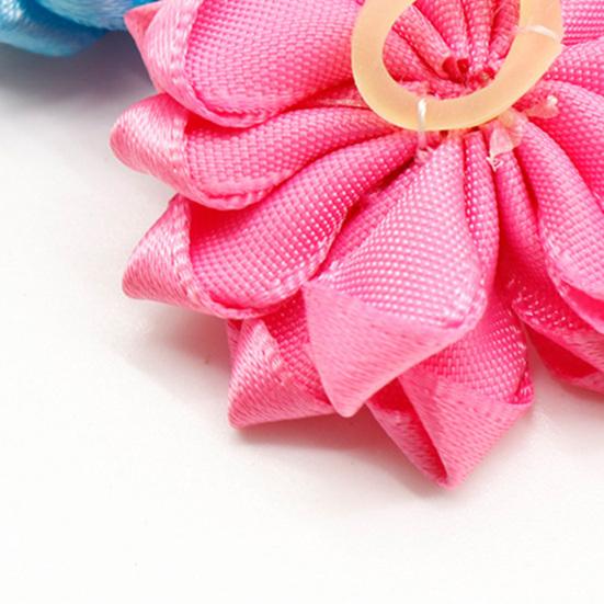10Pcs Pet Hair Ties Flower Decor Casual Dress Up Fashion Cat Dog Hairband Hair Accessories Pet Supplies