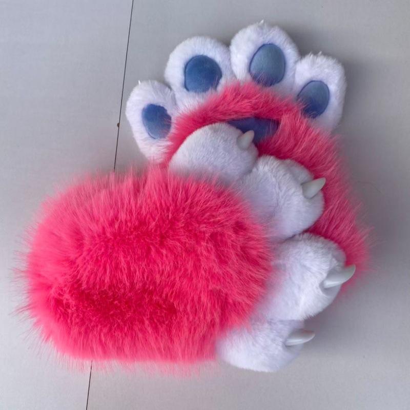 Animal claws, squeaking, furry claws with nails, gloves COS cat claws cute plush finished props
