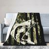 Big Mouth Bass Theme Blanket Washable Sofa Flannel Blanket Beach Blanket Home Office Decorative Blanket