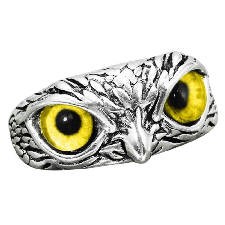Fashion Vintage Cute Eyes Owl Ring For Men Women Open Rings Silver Color