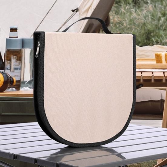 Tableware Storage Bag Oxford Cloth Waterproof Zipper Multi-Functional Partition Foldable Portable Design Camping Storage Bag