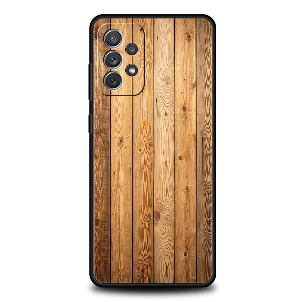 Vintage Wood Grain Pattern Phone Case for Samsung Galaxy A55 A35 A17 A07 A15 A13 A25 A51 A71 A72 A73 A32 A52 A52S A41 Soft TPU