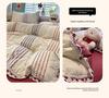New Floral Jacquard Lace Cotton Duvet Cover Set - Four Pieces with Textured Embroidery