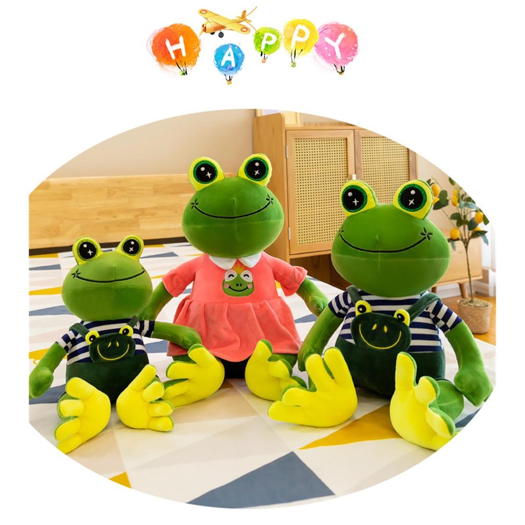 20CM Couple Frog Doll Green Dragon Coach Frog Doll Toy Doll Holiday Gift