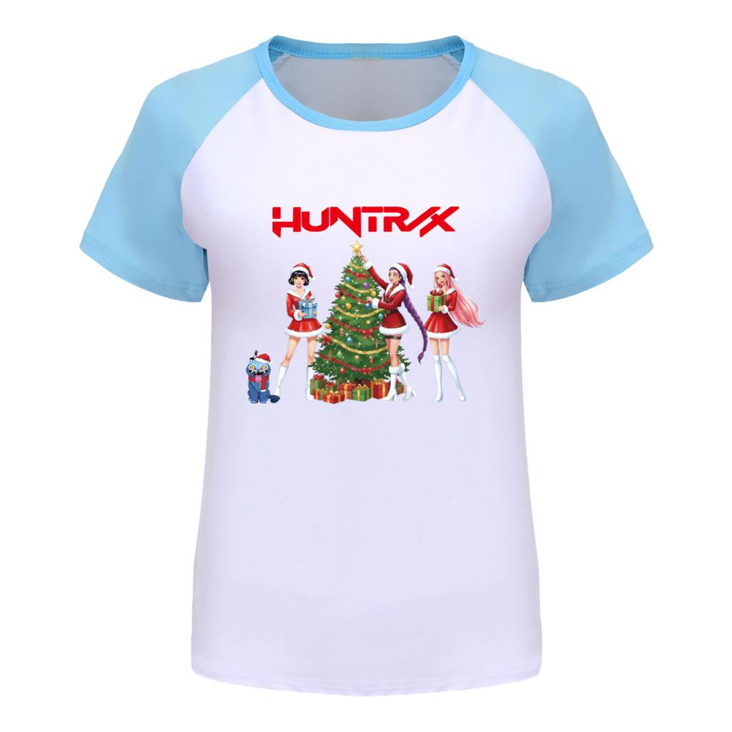 5085 Barn Flickor Jul Nyår Rumi Zoey Mira Tryck Raglan Kortärmad T-shirt