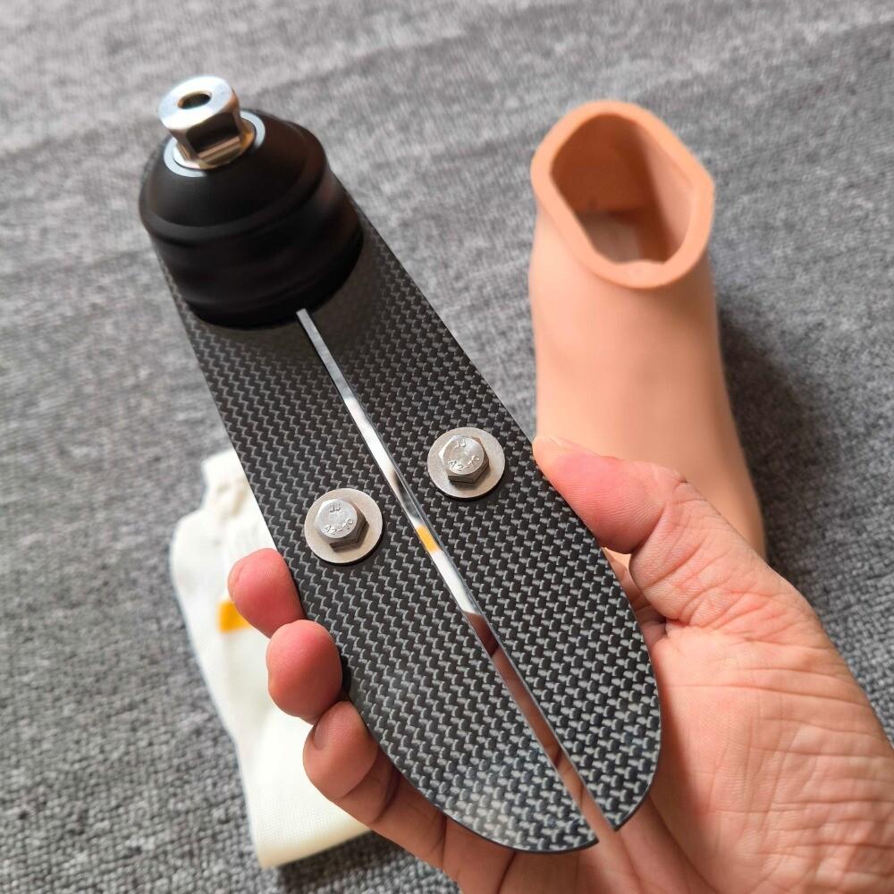 Carbon Fiber Prosthetic Foot Set - Foot Shell, Cover Sock & High-Density Foot