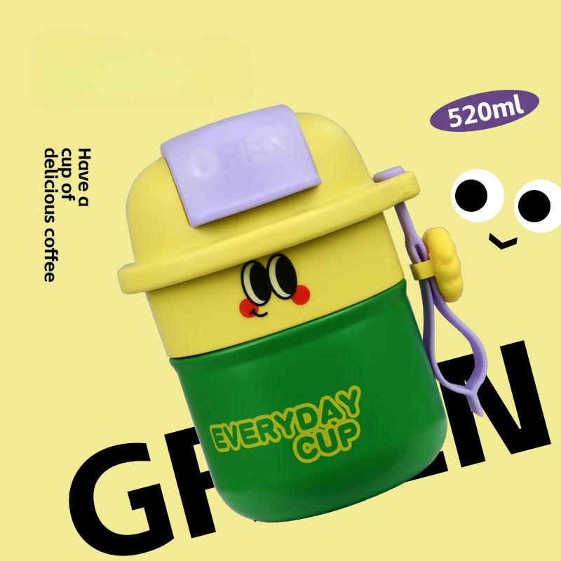 

Термокружка-стакан из нержавеющей стали 316 с крышкой в виде шляпы, забавная, для девушек, портативная, с термоизоляцией 520ml