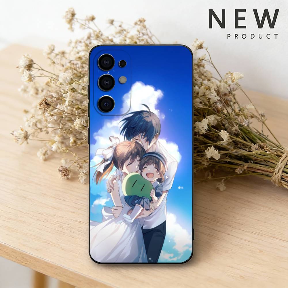 Anime C-Clannad Das süßeste Handyhülle Für Samsung S26,25,24,23,22,21,20,30,Ultra,Plus,Fe,Lite Schwarzes Gehäuse