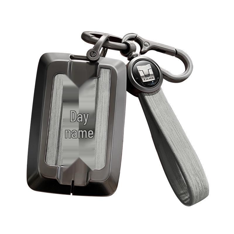 Zinc Alloy Tank 300/400/500 Car Key Shell with Full Wrap & Buckle