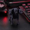 Fantasy Dog Figure 3D Printed Three-Headed Figurine, 3 Heads Black Sculpture, Red Eye Figurine Horror Mythical Animal Ornament for Home