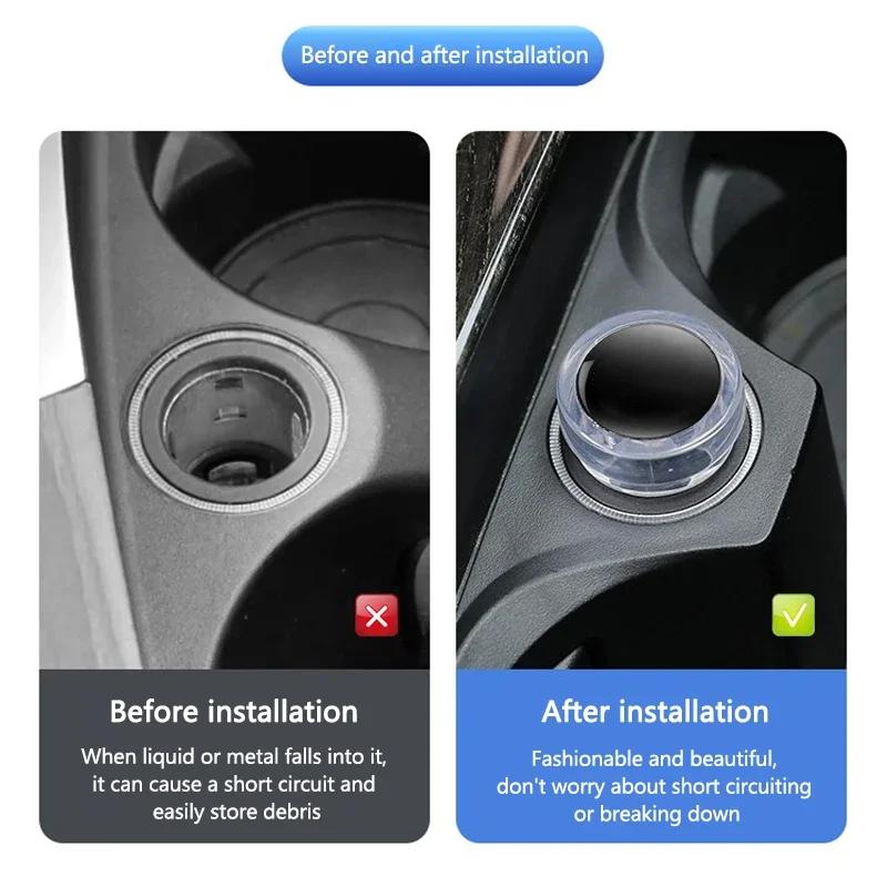 Car Sticker Ford Car Cigarette Lighter Dust Cover Plastic Waterproof Dust Protec Cover For Ford Focus Mk3 Fiesta Ranger Mondeo S