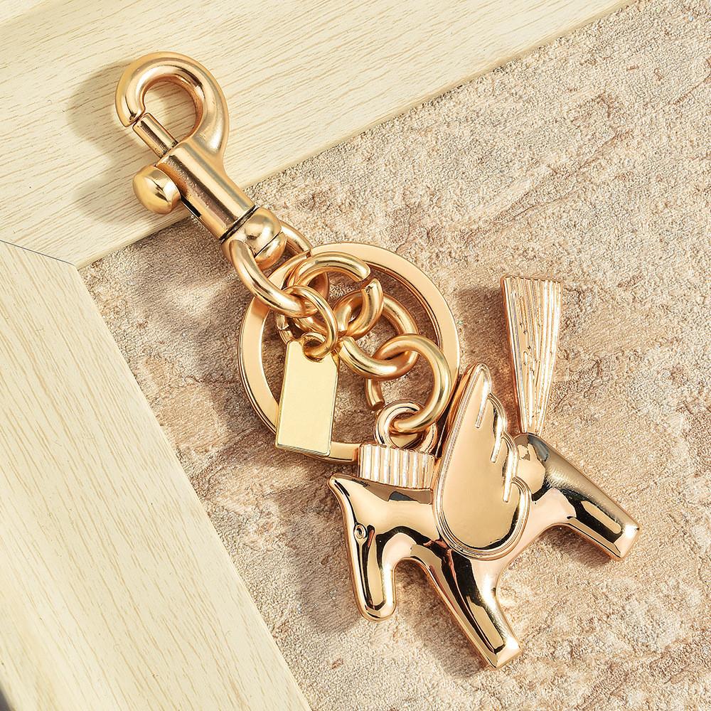 Unicorn Keychain Metal Pendant With Stylish 3d Design For Daily Use And Gift