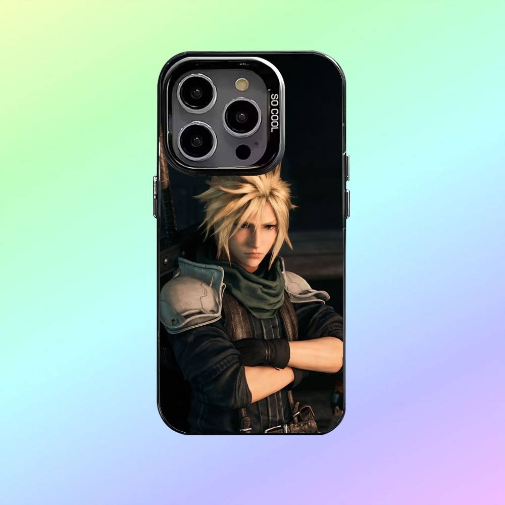 F-Final F-Fantasy V-VII Cloud Phone Case For iPhone17,16,15,14,13,12,11 Plus,Pro Max Colored Silver Phone Case