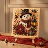 2D Flat Christmas Craft Kit Wood Framed Living Room Wall Art DIY  Painting Kit  Home Decor