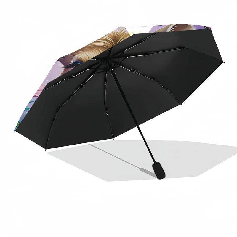 Capybara Themed Travel Umbrella-8 Ribs Automatic Opening and Closing, Portable Folding Design, Compact and Stylish Umbrella Suitable for Out