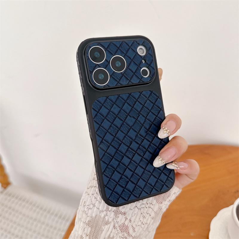 

Боковой Чехол-Броня с Алмазной Текстурой для iPhone 17 16 15 14 13 Pro Max, Мгновенный Поворот, 17 Большое Окно, Ударопрочный Чехол iPhone17