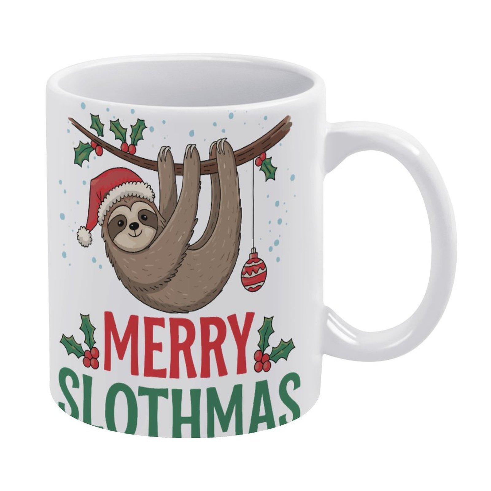 

1pc 11oz blank ceramic coffee mug, double-sided printed cup, premium ceramic texture, lightweight feel, modern look for home decoration белый