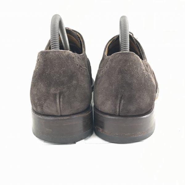 Dutch Brand Van Bommel Genuine Leather Wingtip Suede Finish Goodyear Welt Shoes Size 26.5cm Brown(USED)