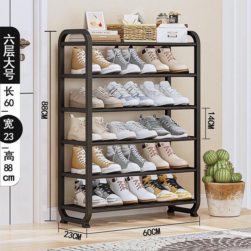 Multi-Layer Alloy Shoe Rack for Dormitory and Home Entrance Hallway