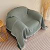 Minimalist Single Sofa Throw Blanket American Farmhouse Style Solid Color Dustproof Full Coverage Sofa Cover
