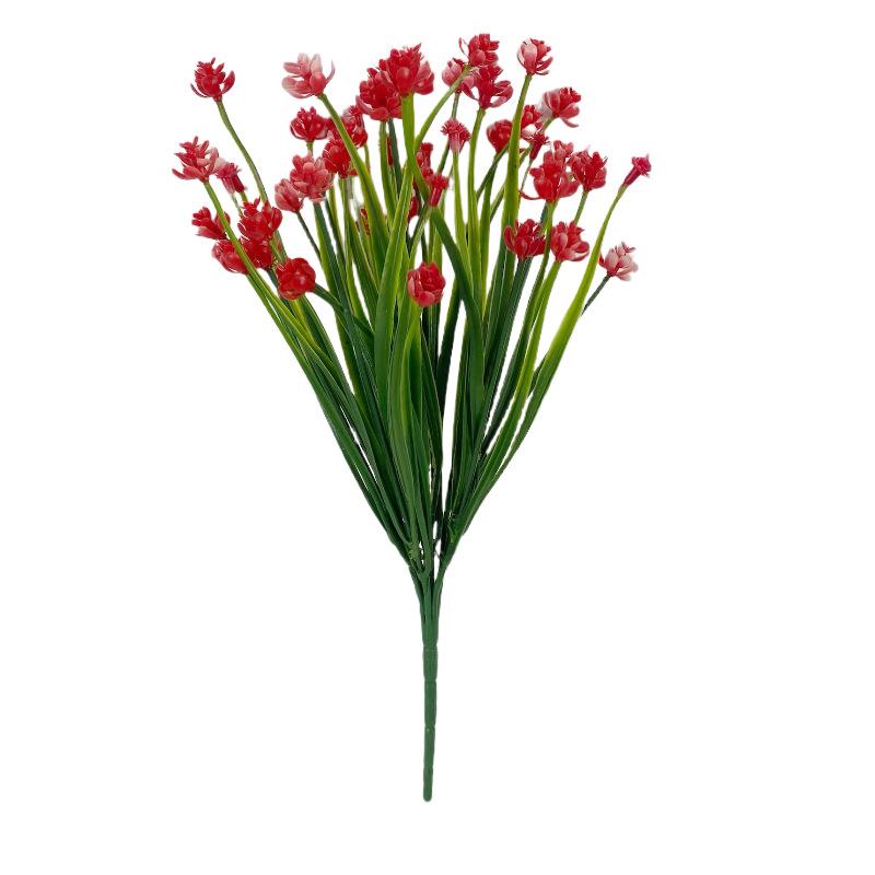 Simulation 7 Fork Spring Grass Camellia Artificial Green Plant Simulation Flower Small Fresh Home Wedding Outdoor Decoration