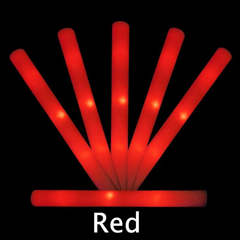 5/10/30pcs 4 Modes Colorful Foam Glow Sticks Led Flashing Glow Stick Camping Party Supplies for Raves Festival Wedding Concert