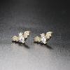 Cute Bat Stud Earrings for Women Trend Gothic Cartilage Ear Accessories Gold Zirconia Gothic Jewelry E489