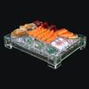 Transparent Acrylic Snack Plate Buffet Sashimi Ice Grain trayJapanese Korean Cuisine Snacks Sushi Fruit Bowl Fish Raw Ice Plate