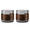 Insulated Borosilicate Glass Tea Cup with Walnut Wood Ring – Small, Multi-use for Home and Guests