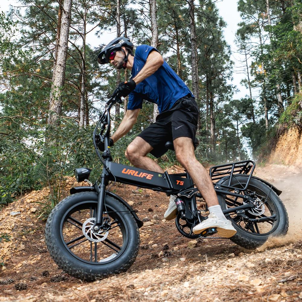Electric Bicycle Foldable Urlife T5 20" Tire 750W Motor City Electric Bike For Adult 7 Speed Dual Disc Brakes 48V 13AH Max Load 120Kg