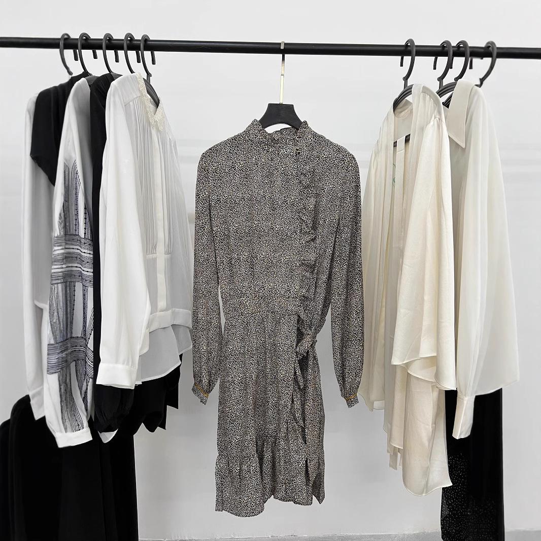 Wheat Ear Silk Pleated Midi Dress 36