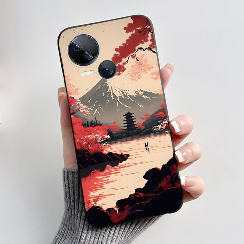 

Jelly Black Phone Case For Tecno Spark 10 5G Bumper Soft Silicone Case Ins Unique Design Floral Painted Shockproof Cover Tecno Spark 10 5G