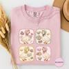 Tea Party Geese Bonnet Grid Tee, Tea Goose Art, Cute Party Goose, Tea Lover Gift, Cottage Goose Tee, Cute Tee, Funny Tee, Gift for Her