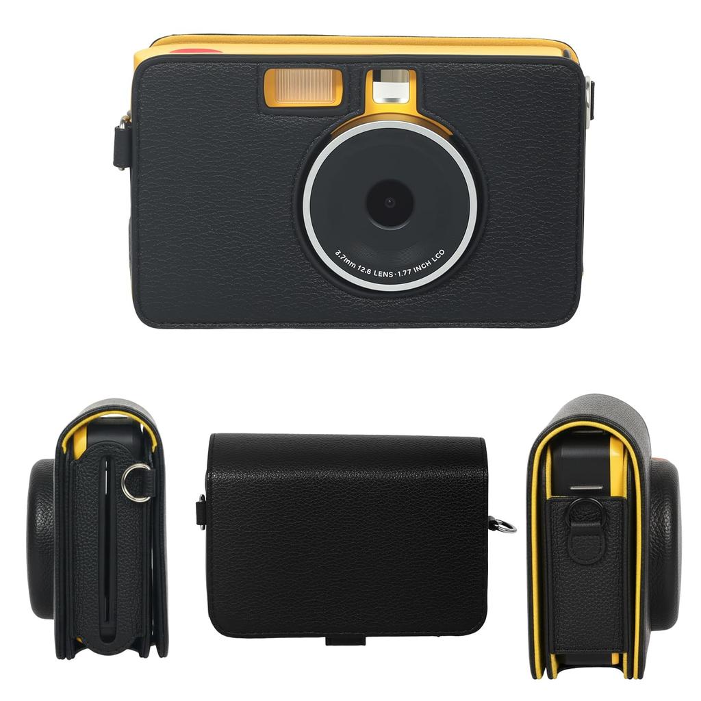 Protective Case Compatible with Kodak MS200 Mini Shot 2 Instant Camera Accessory PU Leather Bag with Adjustable Shoulder Strap and Removable Cover