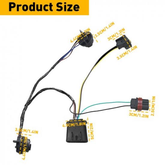 For 07-14 Chevy Silverado 1500 2500HD 3500 HD Socket Headlight Harness Wire Plug