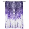 Purple Feather Watercolor Curtains Bedroom Living Room Drapes Kitchen Children Window Curtain Home Decor Modern Made Of Polyester Washable Area Ready