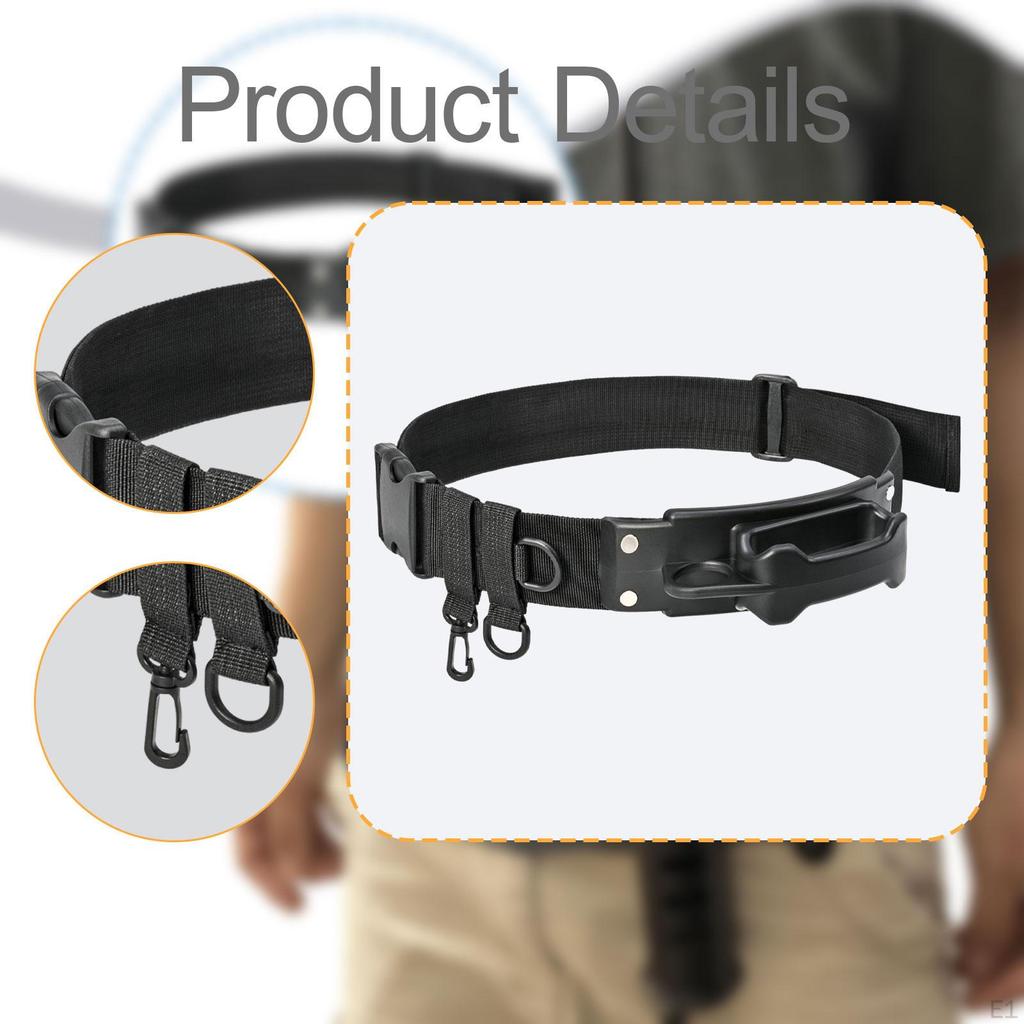Belt Fishing Rod Holder Pole Display,Adjustable Length Support Gifts Versatile Black
